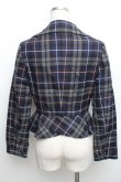 画像2: ヴィヴィアンウエストウッド 中古 / タータンチェックジャケット 2 紺ｘグレー  S-25-12-17-011-jc-AS-ZS (2)