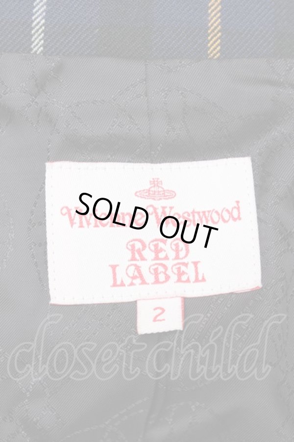 画像5: ヴィヴィアンウエストウッド 中古 / タータンチェックジャケット 2 紺ｘグレー  S-25-12-17-011-jc-AS-ZS (5)