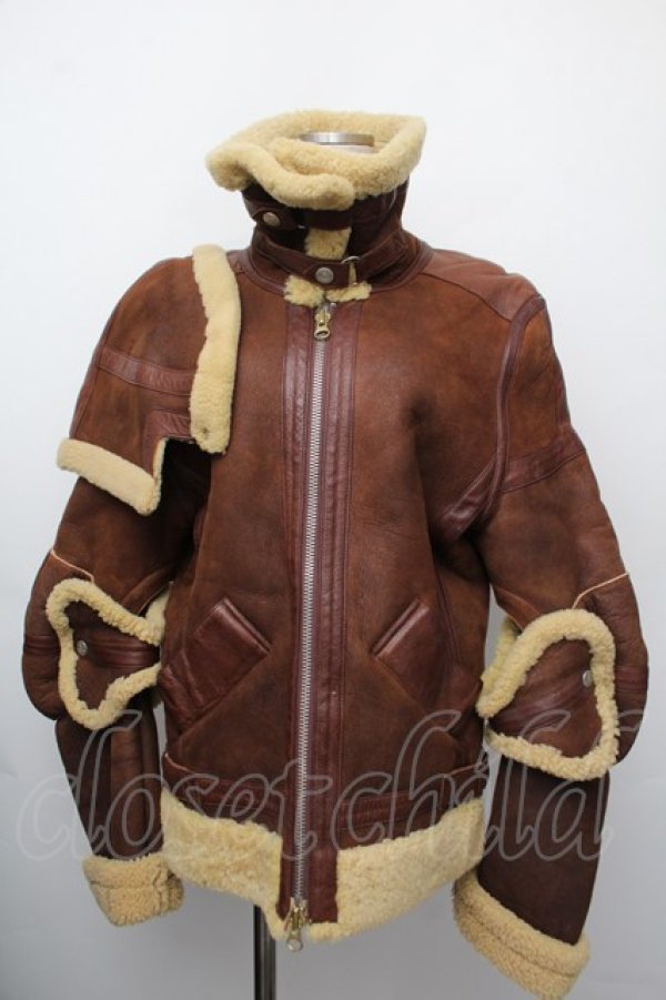 画像7: 【Vintage放出】ヴィヴィアンウエストウッド MAN 中古 / ムートンアーマージャケット 46 ブラウン  S-25-12-20-003-co-AS-ZS (7)