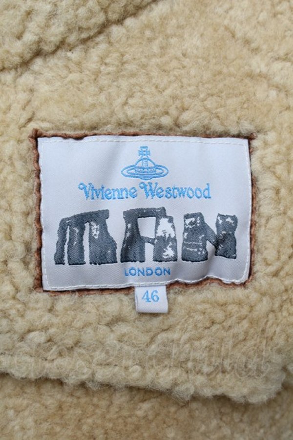 画像8: 【Vintage放出】ヴィヴィアンウエストウッド MAN 中古 / ムートンアーマージャケット 46 ブラウン  S-25-12-20-003-co-AS-ZS (8)