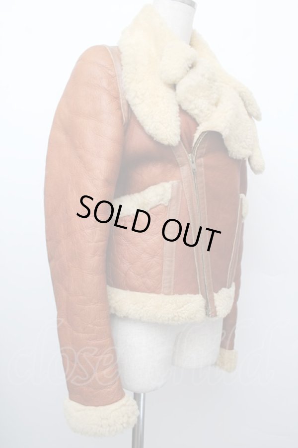 画像3: 【Vintage放出】ヴィヴィアンウエストウッド 中古 / CO/ムートンコート 36 ブラウン  S-25-12-20-004-co-AS-ZS (3)