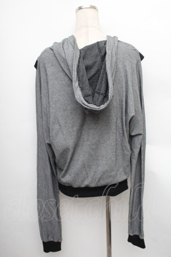 画像2: ヴィヴィアンウエストウッド MAN 中古 / オーブ刺繍切替プルオーバー M グレー  S-25-12-28-026-ts-HR-ZS (2)