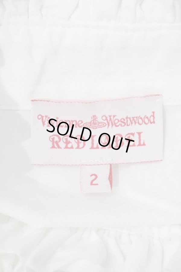 画像5: ヴィヴィアンウエストウッド 中古 / フリル立チ襟ブラウス 2 白  S-25-12-28-029-bl-AS-ZS (5)