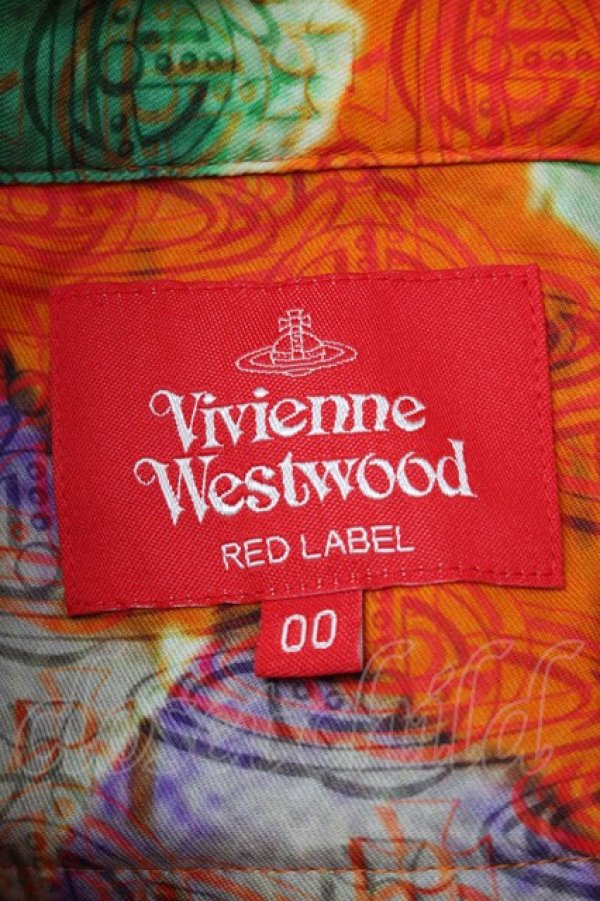 画像4: ヴィヴィアンウエストウッド 中古 / フラワーオーブシャツ  オレンジ  S-25-12-28-030-bl-AS-ZS (4)