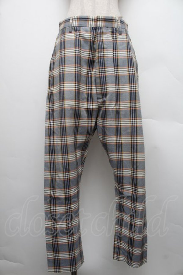 画像5: ヴィヴィアンウエストウッド MAN 中古 / SU/3ピースチェックセットアップ 44 紺  S-25-12-28-036-jc-AS-ZS (5)