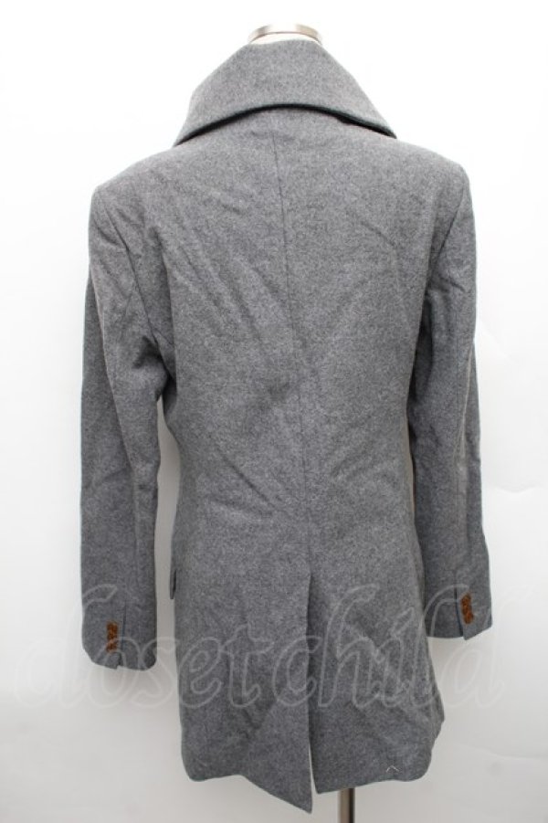 画像2: ヴィヴィアンウエストウッド MAN 中古 / CO/メルトンミントカラーコート 44 グレー  S-25-12-28-042-co-AS-ZS (2)