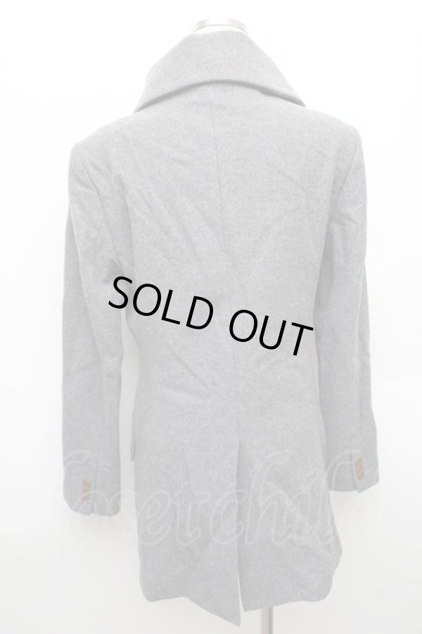 画像2: ヴィヴィアンウエストウッド MAN 中古 / CO/メルトンミントカラーコート 44 グレー  S-25-12-28-042-co-AS-ZS (2)