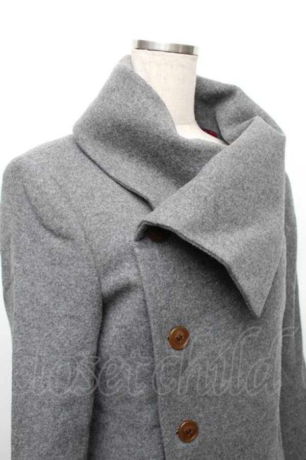 画像3: ヴィヴィアンウエストウッド MAN 中古 / CO/メルトンミントカラーコート 44 グレー  S-25-12-28-042-co-AS-ZS (3)