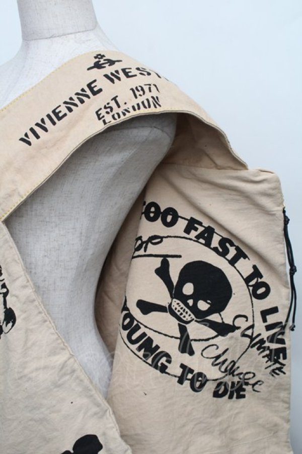 画像3: ANGLOMANIA 中古 / スケルトンサッシュバッグ  オフ  S-25-12-28-014-ba-AS-ZS (3)