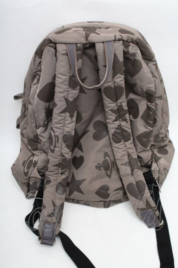 画像2: ヴィヴィアンウエストウッド 中古 / ナイロンリュックサック  カーキ  S-25-12-28-016-ba-AS-ZS (2)