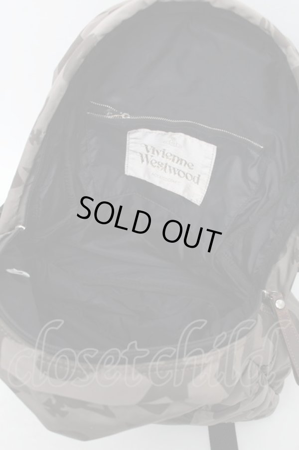 画像5: ヴィヴィアンウエストウッド 中古 / ナイロンリュックサック  カーキ  S-25-12-28-016-ba-AS-ZS (5)