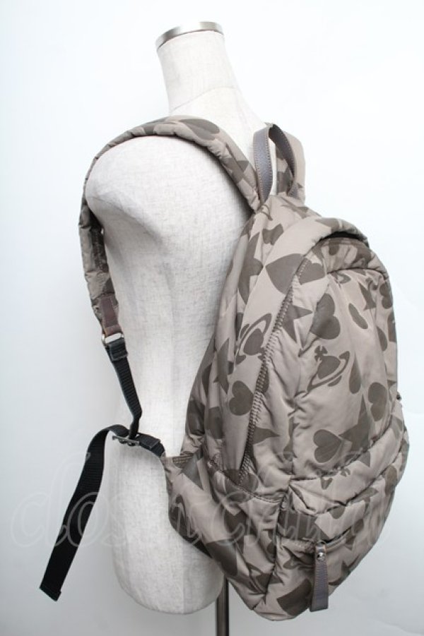 画像7: ヴィヴィアンウエストウッド 中古 / ナイロンリュックサック  カーキ  S-25-12-28-016-ba-AS-ZS (7)