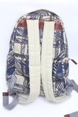 画像2: ヴィヴィアンウエストウッド MAN 中古 / スクリブルチェックリュック  ベージュｘ紺  S-25-12-28-017-ba-AS-ZS (2)
