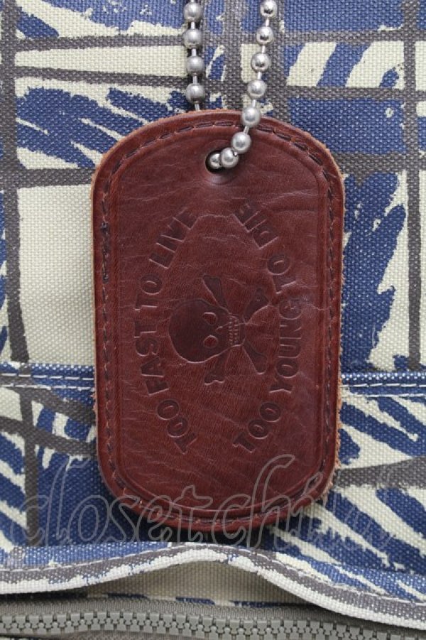 画像3: ヴィヴィアンウエストウッド MAN 中古 / スクリブルチェックリュック  ベージュｘ紺  S-25-12-28-017-ba-AS-ZS (3)