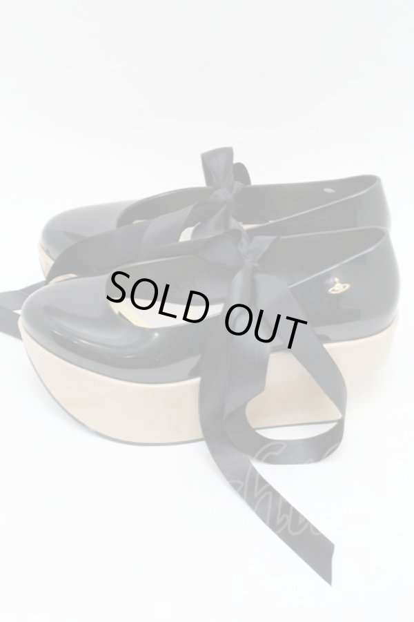 画像2: ヴィヴィアンウエストウッド 中古 / Melissa ロッキンホースバレリーナシューズ 23 黒  S-25-12-28-020-sh-HR-ZS (2)