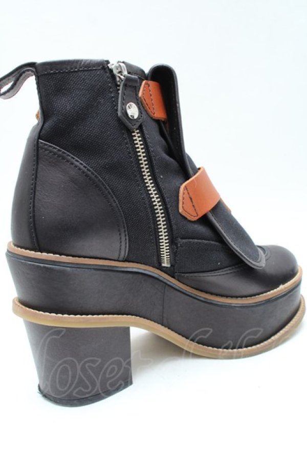 画像5: ヴィヴィアンウエストウッド 中古 / Ｗベルトショートブーツ 39 黒  S-26-01-25-031-sh-AS-ZS (5)