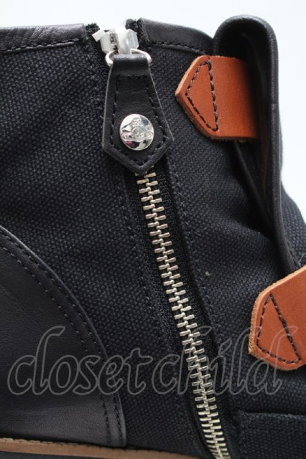 画像7: ヴィヴィアンウエストウッド 中古 / Ｗベルトショートブーツ 39 黒  S-26-01-25-031-sh-AS-ZS (7)