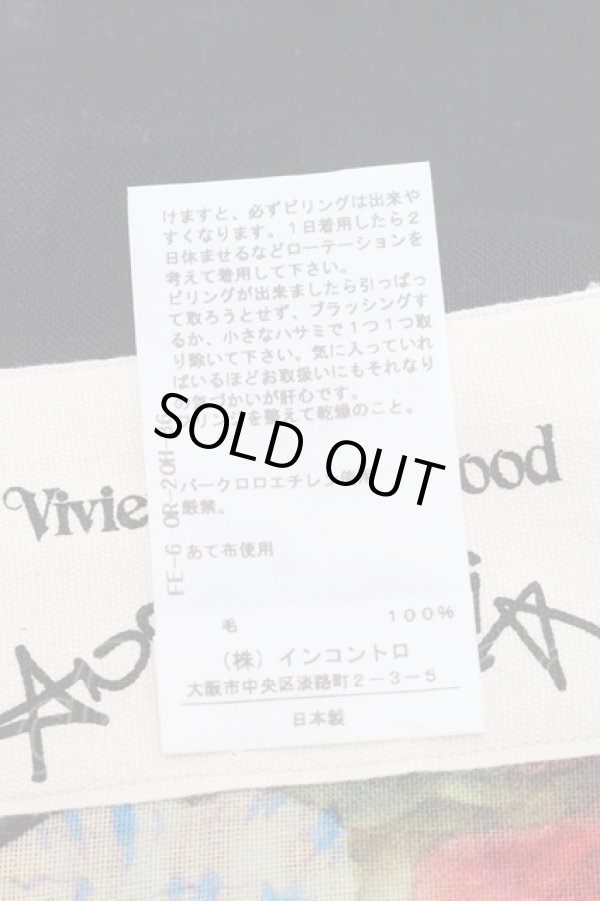 画像4: ヴィヴィアンウエストウッド 中古 / フラワーテープスカーフ  黒  S-26-01-25-033-gd-AS-ZS (4)