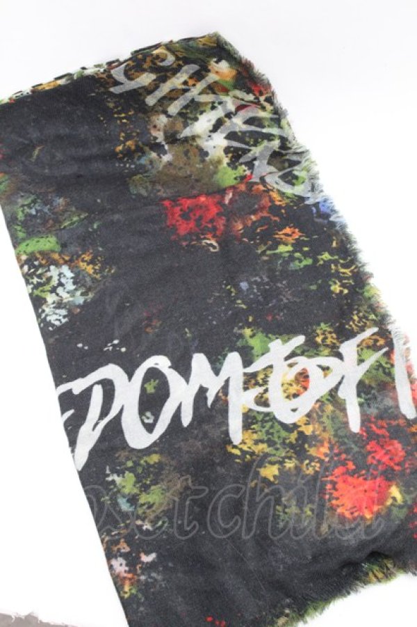 画像2: ヴィヴィアンウエストウッド 中古 / FREEDOM FIGHTER FLOWER スカーフ  マルチ  S-26-01-25-034-gd-AS-ZS (2)