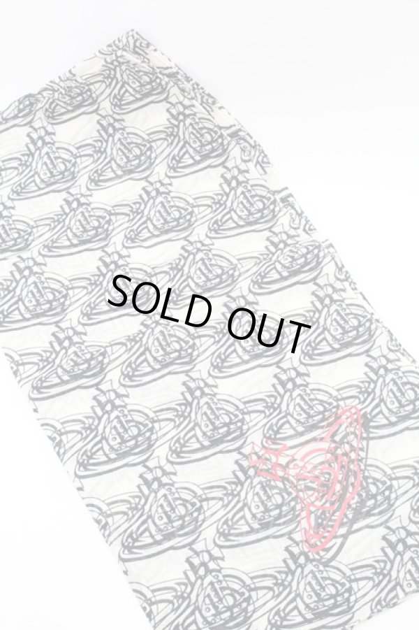 画像2: ヴィヴィアンウエストウッド 中古 / グラフィックオーブスカーフ  オフ  S-26-01-25-035-gd-AS-ZS (2)