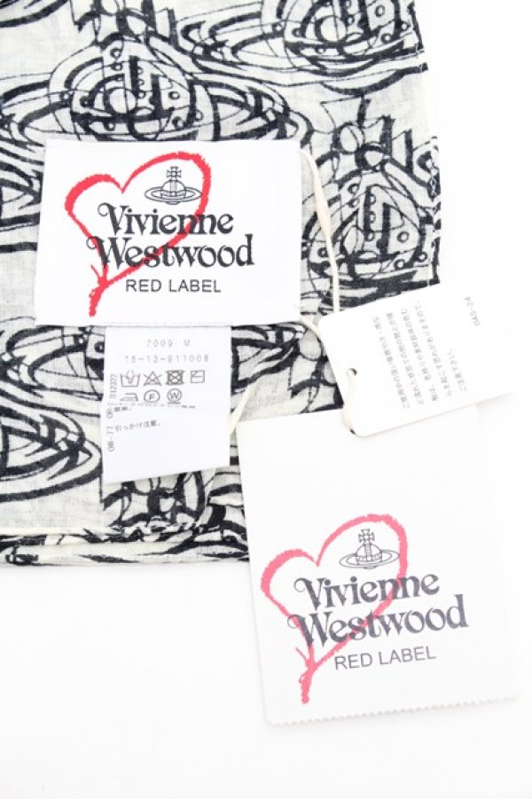 画像3: ヴィヴィアンウエストウッド 中古 / グラフィックオーブスカーフ  オフ  S-26-01-25-035-gd-AS-ZS (3)