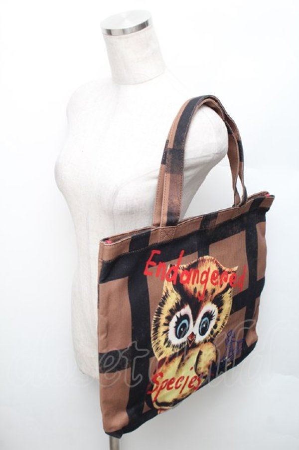 画像5: ヴィヴィアンウエストウッド 中古 / OWLトートバッグ  ブラウン  S-26-01-25-043-ba-HR-ZS (5)