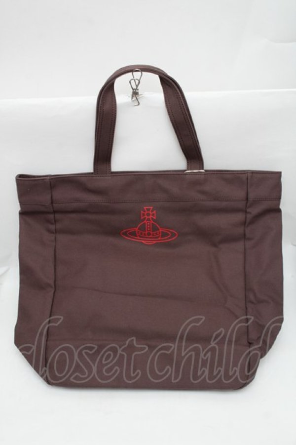 画像2: ヴィヴィアンウエストウッド 中古 / コットンラムトートバッグ  ブラウン  S-26-01-25-044-ba-AS-ZS (2)