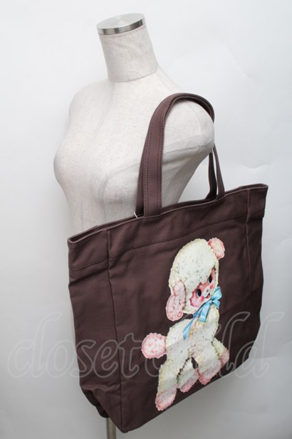 画像5: ヴィヴィアンウエストウッド 中古 / コットンラムトートバッグ  ブラウン  S-26-01-25-044-ba-AS-ZS (5)