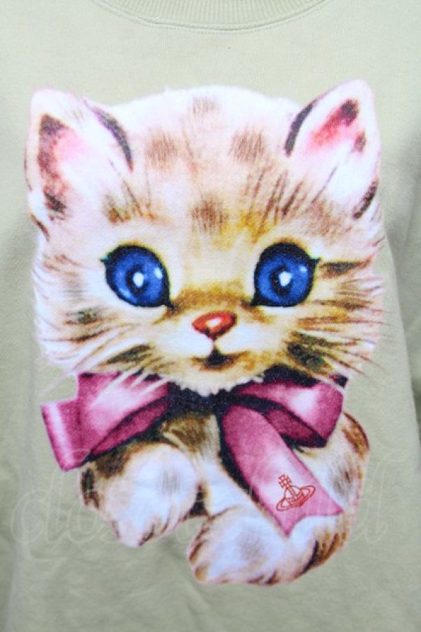 画像3: ヴィヴィアンウエストウッド 中古 / 30/7オーガニック裏毛プレシャスキティプリント 00 ミント  S-26-01-25-049-ts-AS-ZS (3)