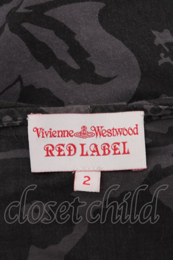 画像5: ヴィヴィアンウエストウッド 中古 / 花プリント総柄ワンピース 2 グレー  S-26-01-25-051-op-HR-ZS (5)