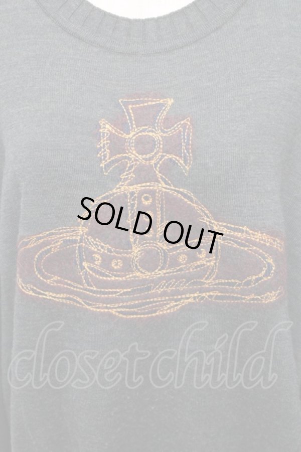 画像3: ヴィヴィアンウエストウッド MAN 中古 / ROUGHLY STITCHED ORBnニット 50 グリーン  S-26-01-25-052-to-AS-ZS (3)