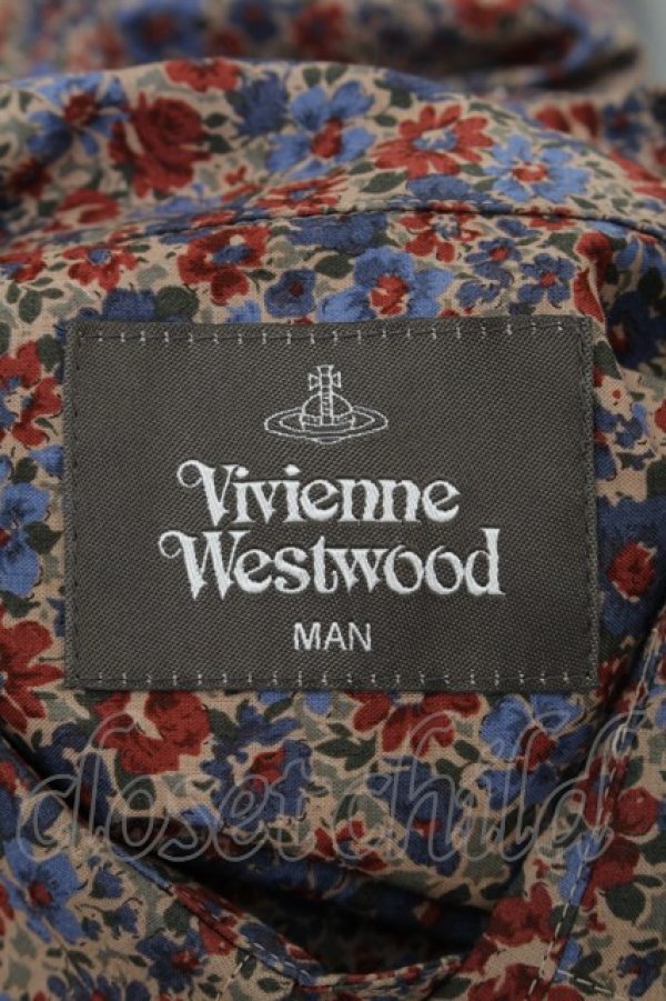 画像5: ヴィヴィアンウエストウッド MAN 中古 / KISS ME KITTY FLORETS ビッグクラシックシャツ  ベージュ  S-26-01-25-053-bl-AS-ZS (5)