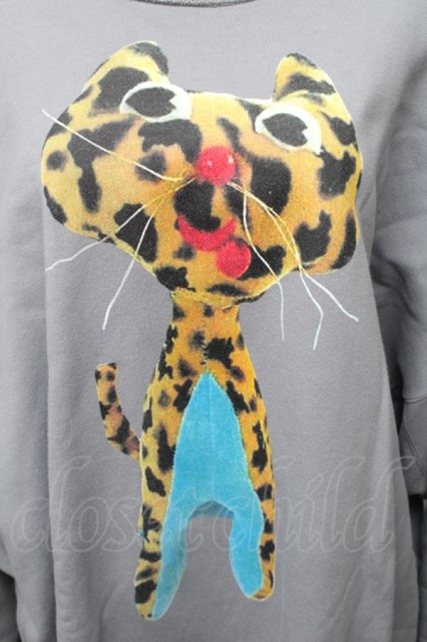 画像3: ヴィヴィアンウエストウッド 中古 / CHARLIE THE CHEETAHコットン裏毛スウェット  グレー  S-26-01-25-054-to-AS-ZS (3)