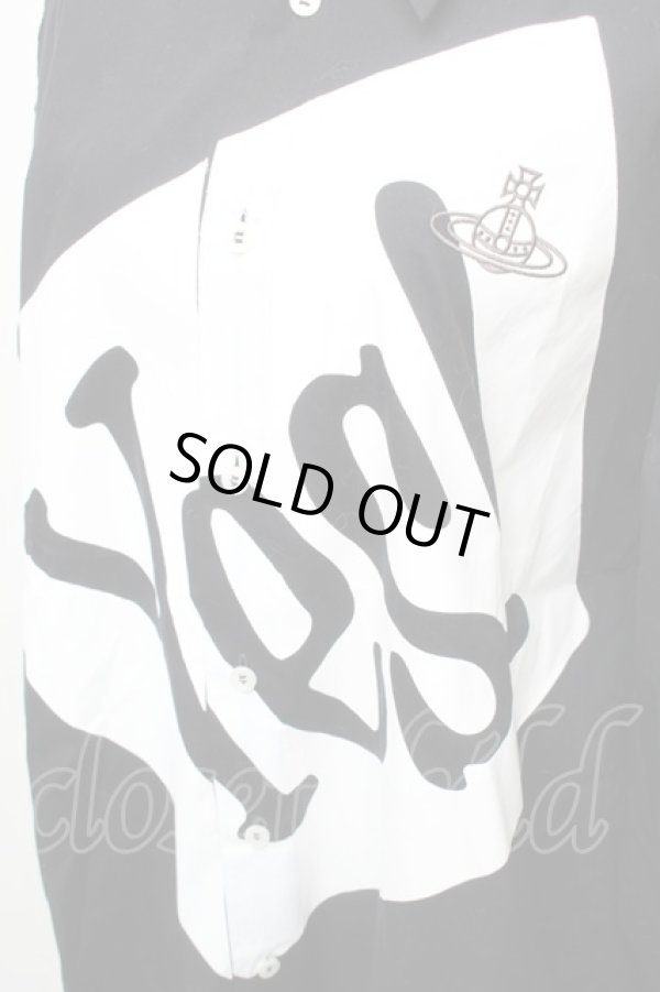 画像3: ヴィヴィアンウエストウッド MAN 中古 / “Yes!” ビッグクラシックシャツ  黒  S-26-01-25-055-bl-AS-ZS (3)