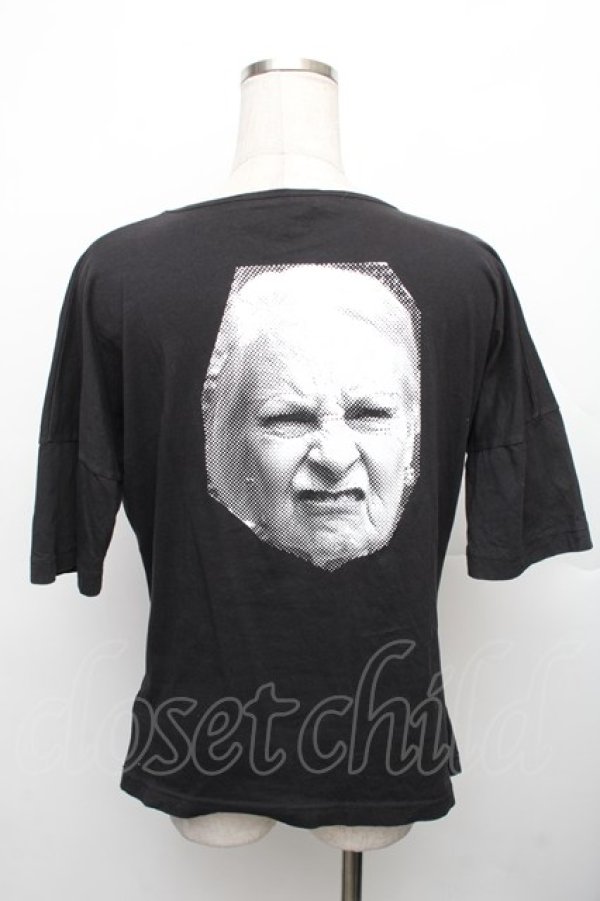 画像2: ヴィヴィアンウエストウッド 中古 / オーガニックフェイスプリントTシャツ L 黒  S-26-01-25-056-ts-HR-ZS (2)