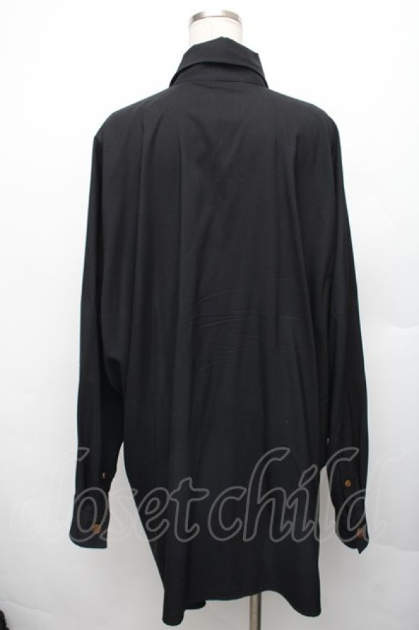 画像2: ヴィヴィアンウエストウッド 中古 / RIFFLEシャツ  黒  S-26-01-25-057-bl-AS-ZS (2)