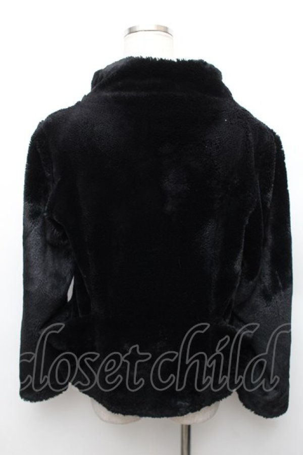 画像2: ヴィヴィアンウエストウッド 中古 / ファーショートジャケット 2 黒  S-26-01-25-059-jc-HR-ZS (2)