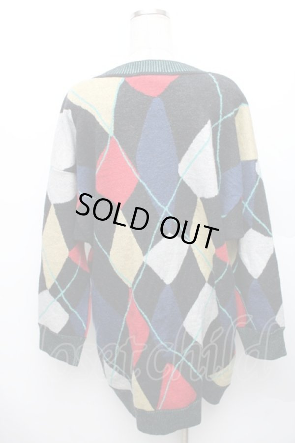 画像2: ヴィヴィアンウエストウッド 中古 / ハーレクインJQニットVネックチュニック 00 マルチ  S-26-01-25-060-op-AS-ZS (2)