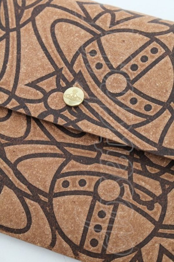 画像4: ヴィヴィアンウエストウッド 中古 / ボンデッドレザーポーチ  ブラウン  S-26-01-25-010-gd-AS-ZS (4)