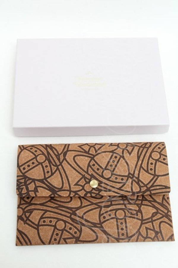 画像6: ヴィヴィアンウエストウッド 中古 / ボンデッドレザーポーチ  ブラウン  S-26-01-25-010-gd-AS-ZS (6)