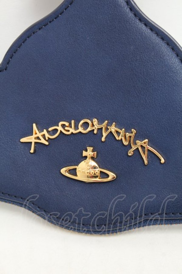 画像2: ヴィヴィアンウエストウッド 中古 / オーブデザインポーチ  紺  S-26-01-25-013-gd-AS-ZS (2)