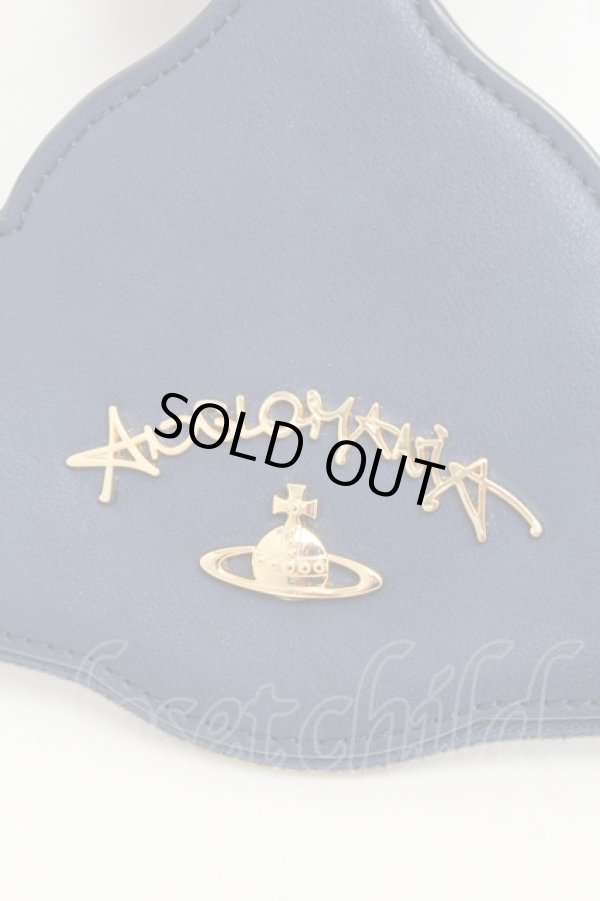 画像2: ヴィヴィアンウエストウッド 中古 / オーブデザインポーチ  紺  S-26-01-25-013-gd-AS-ZS (2)