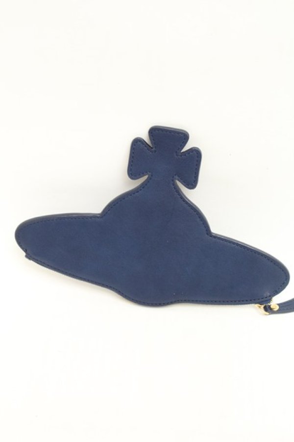 画像3: ヴィヴィアンウエストウッド 中古 / オーブデザインポーチ  紺  S-26-01-25-013-gd-AS-ZS (3)