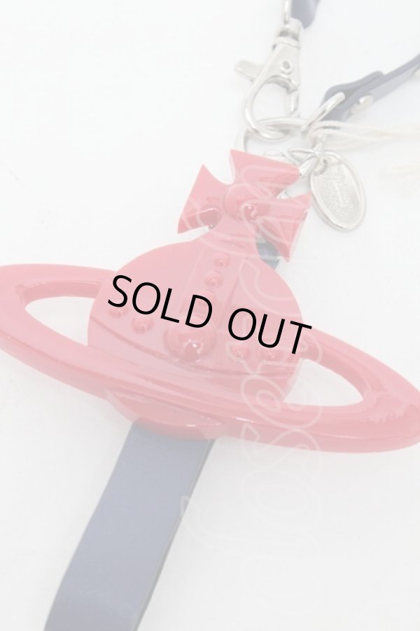 画像2: ヴィヴィアンウエストウッド 中古 / グローブホルダー  紺ｘ赤  S-26-01-25-023-ac-AS-ZS (2)