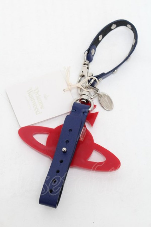 画像3: ヴィヴィアンウエストウッド 中古 / グローブホルダー  紺ｘ赤  S-26-01-25-023-ac-AS-ZS (3)