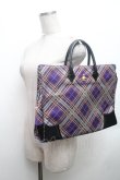 画像6: ヴィヴィアンウエストウッド 中古 / チェックプレーンバッグ  紫  S-26-02-25-033-ba-AS-ZS (6)