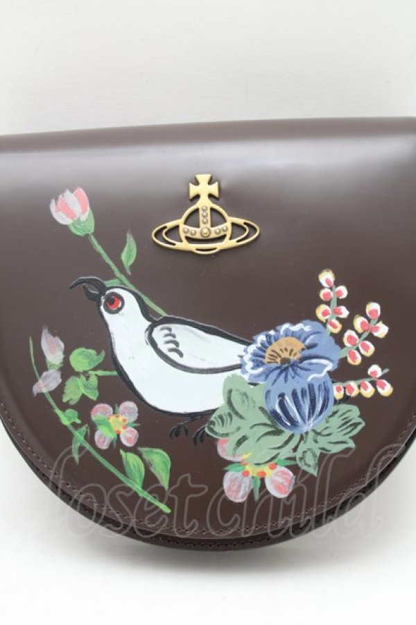 画像4: ヴィヴィアンウエストウッド 中古 / プリントショルダーバッグ  ブラウン  S-26-02-25-035-ba-AS-ZS (4)