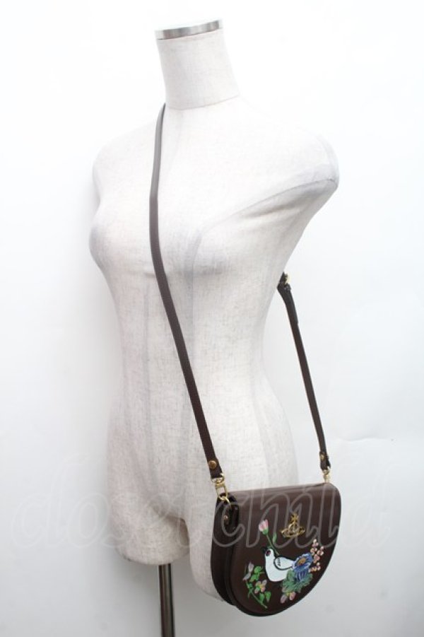 画像5: ヴィヴィアンウエストウッド 中古 / プリントショルダーバッグ  ブラウン  S-26-02-25-035-ba-AS-ZS (5)