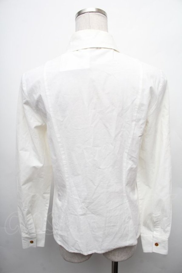 画像2: ヴィヴィアンウエストウッド 中古 / タイ付キシャツ 2 白  S-26-02-25-036-bl-AS-ZS (2)