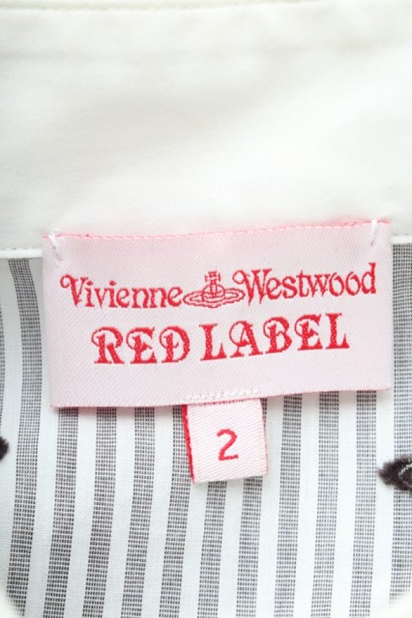 画像5: ヴィヴィアンウエストウッド 中古 / ストライプオーブシャツ 2 グレーｘ白  S-26-02-25-038-bl-AS-ZS (5)